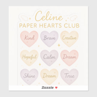 Celine Paper Hearts Club – Kindness Mini Sticker S Klistermärken