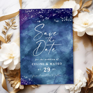 Celine ・ Starry Himmel Theme Celestial Bröllop Spara Datumet
