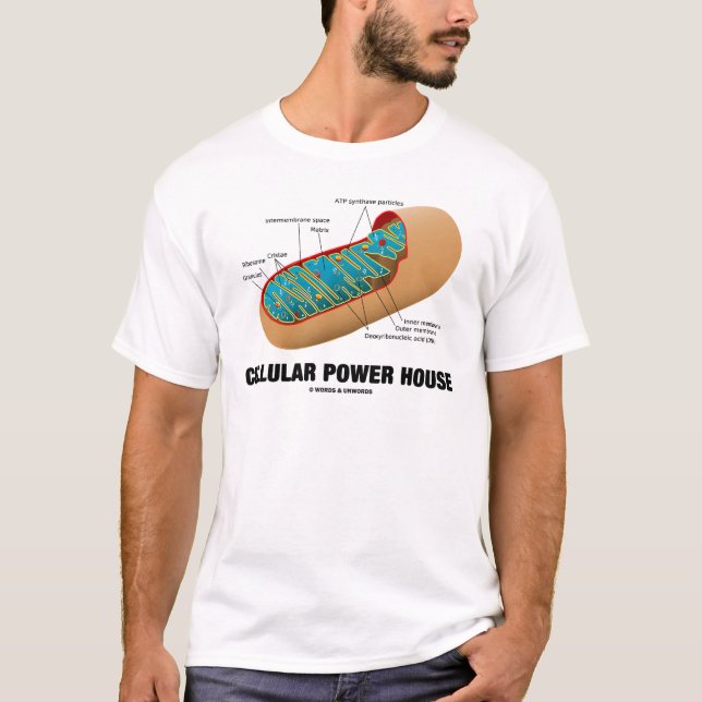 Cell- driva huset (Mitochondrion) Tee Shirt (Framsida)