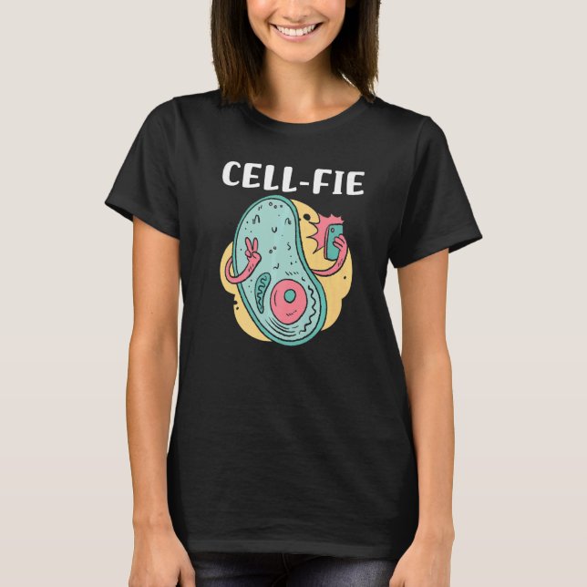 Cell fie Biology Cell Phone Witty Sarcasm Meme Hum T Shirt (Framsida)