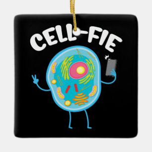 Cell-Fie Cell Fie Science Biology Teacher Student. Julgransprydnad Keramik