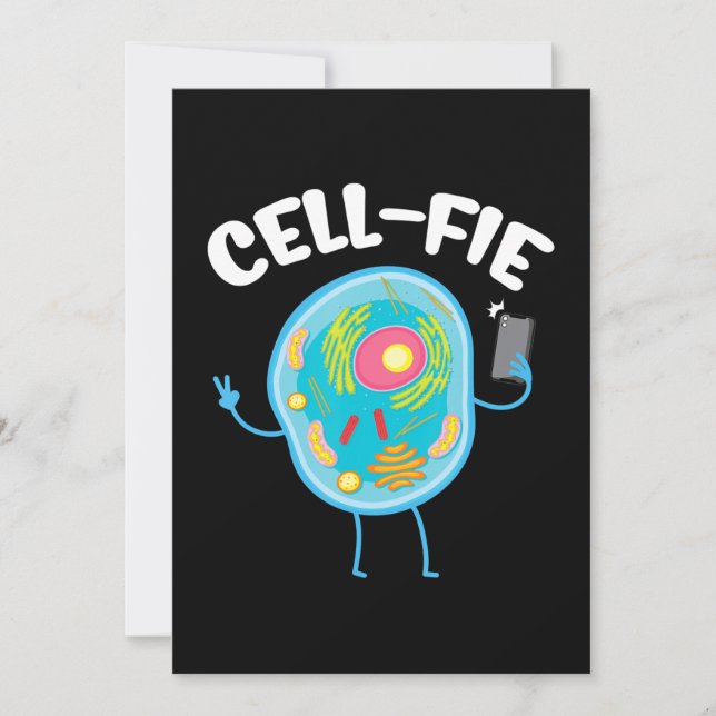 Cell-Fie Cell Fie Science Biology Teacher Student. Julkort (Framsida)