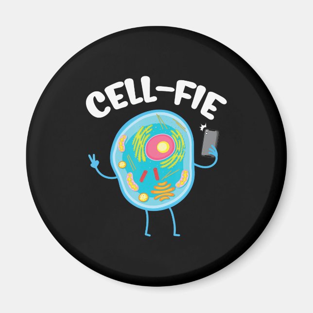 Cell-Fie Cell Fie Science Biology Teacher Student. Magnet (Framsidan)
