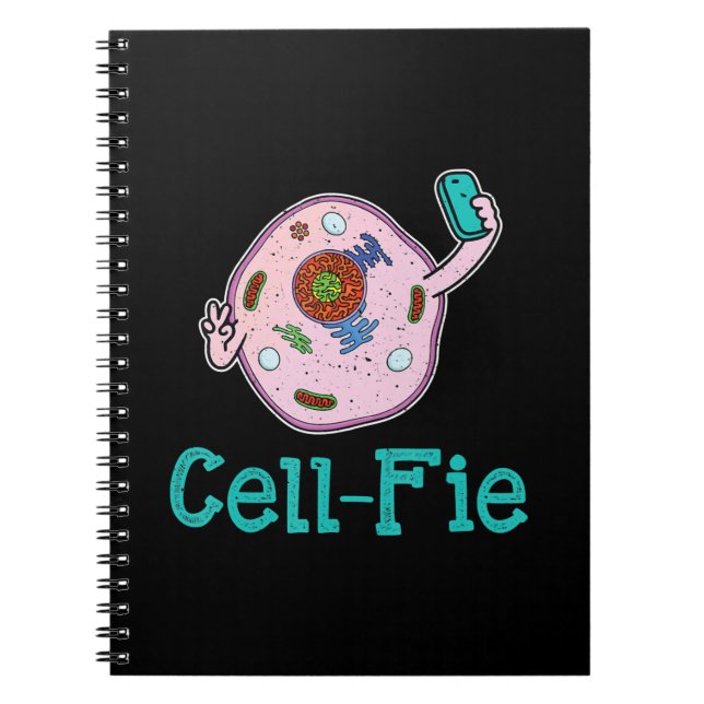 Cell-Fie Funny Biology Science Teacher Pun Gift Anteckningsbok (Framsidan)