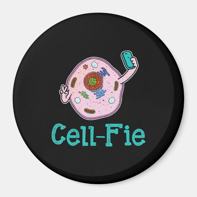 Cell-Fie Funny Biology Science Teacher Pun Gift Magnet (Framsidan)