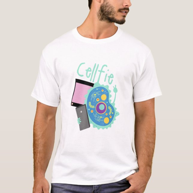 Cell Fie I Science I Biologilärare T Shirt (Framsida)