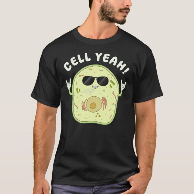 Cell Ja Biology Pun Science Geek T Shirt (Framsida)