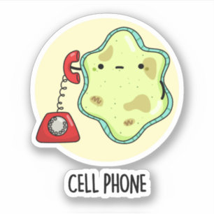 Cell Mobil Funny Biology Science Pun Klistermärken