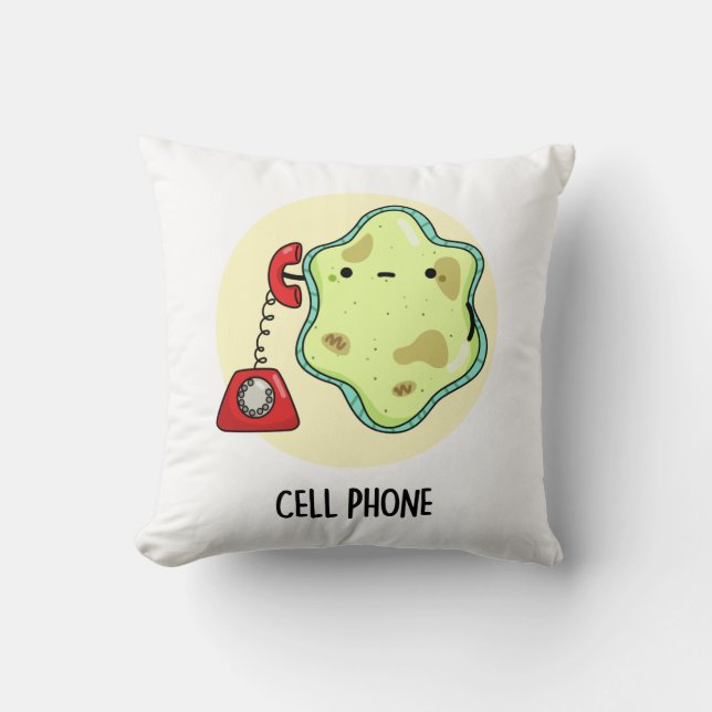 Cell Mobil Funny Biology Science Pun Kudde (Framsida)