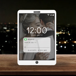 Cell Mobil Lock Skärm Photo Bröllop OSA Kort