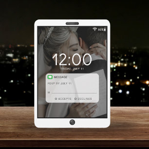 Cell Mobil Lock Skärm Photo Bröllop OSA Kort