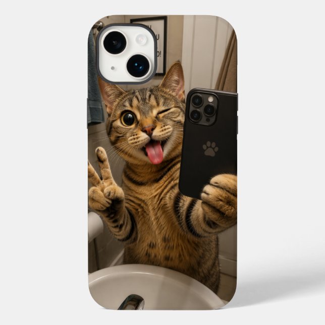 Cell Phone Case Funny Cat v3.45 (Baksida)