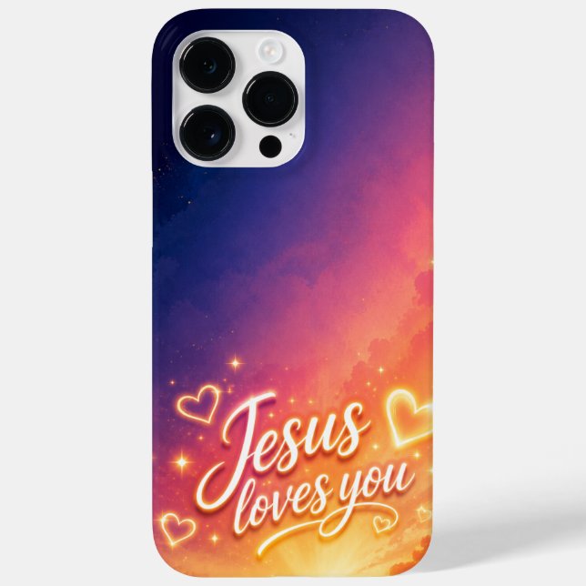 Cell Phone Case Jesus Loves You v3 (Baksida)