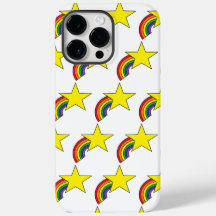 Cell Phone Case with Rainbows and Gult Stars