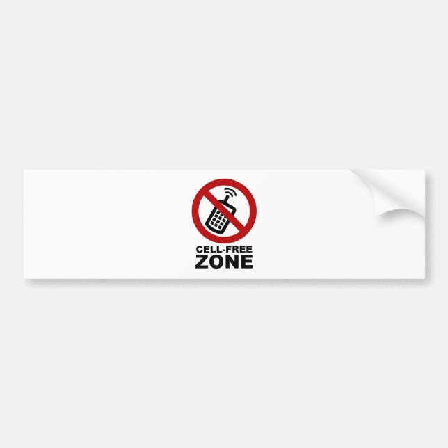 Cell Phone Free Zone Bildekal (Framsidan)