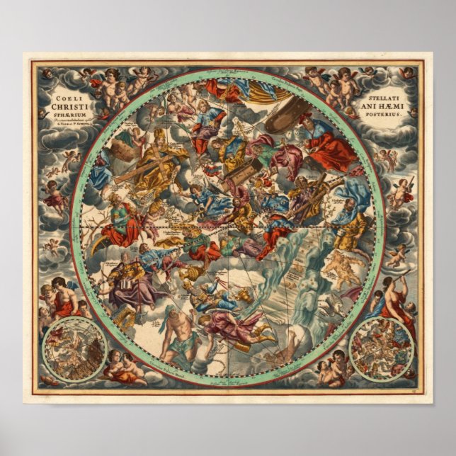 Cellarius Andreas 1708 Harmonia Macrocosmica Poster (Framsidan)