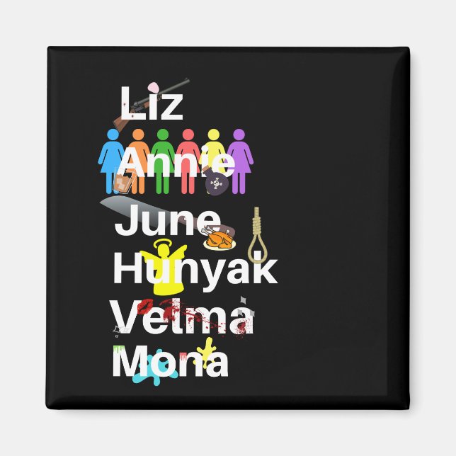 Cellblock Tango Namn Magnet (Framsidan)