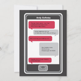 Cellens Mobila textning Studenten Inbjudningar