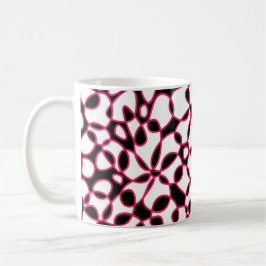 Celler Abstraction Black White Shock rosa Kaffemugg