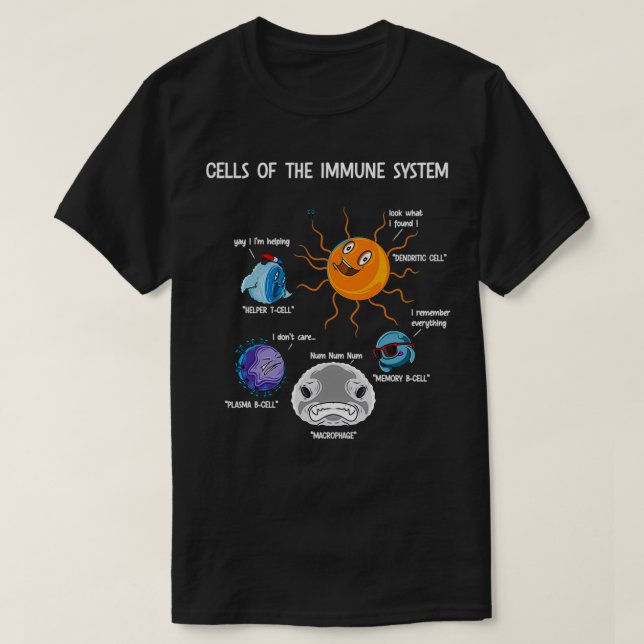 Celler för immunsystemet Science Fläkt bioology T Shirt (Design framsida)