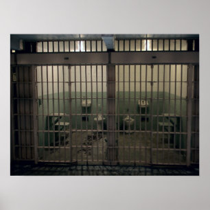 CELLER vid HUVUDCELLBLOCK I ALCATRAZ Poster