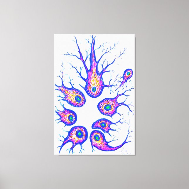 Cellerna från Sepiakartillagningen Canvastryck (Framsida)