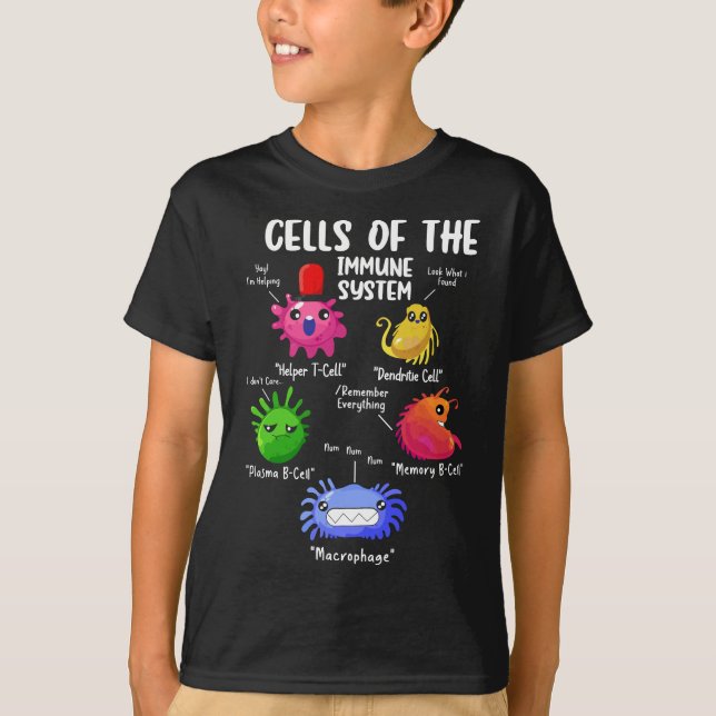 Cellerna i immunsystemet, biologi och vetenskap t shirt (Framsida)