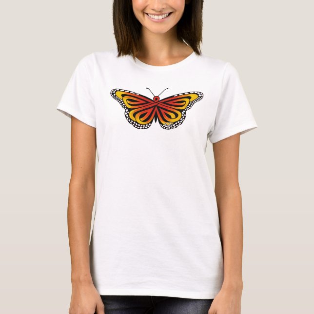 Cellertic Knotwork Monarch Butterfly T Shirt (Framsida)