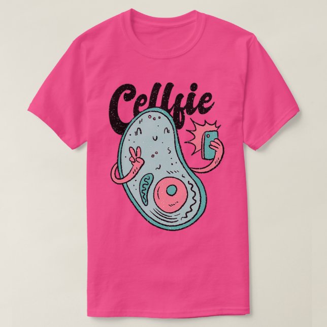 Cellfie Cell som tar en Selfie T Shirt (Design framsida)