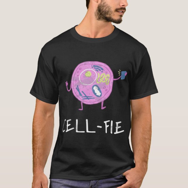 CellFie Cool Funny Biologyeacher Student Gift boy T Shirt (Framsida)