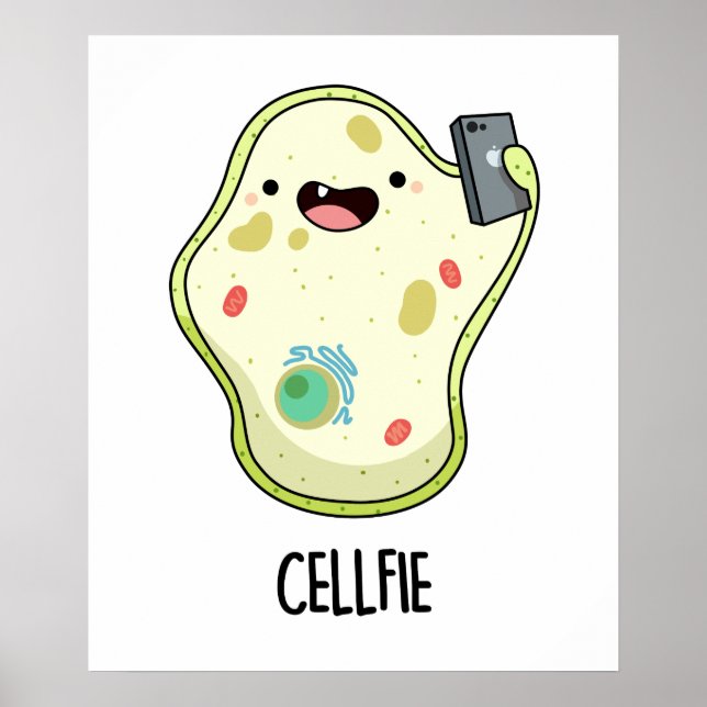 Cellfie Funny Biology Pun Poster (Framsidan)