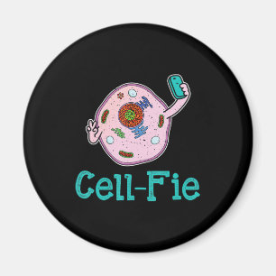CellFie Funny Biology Science Lärare Pun Gift Magnet