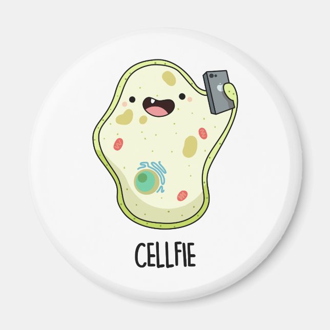 Cellfie Funny Biology Selfie Pun Magnet (Framsidan)