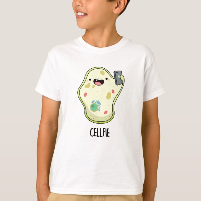 Cellfie Funny Biology Selfie Pun T Shirt (Framsida)