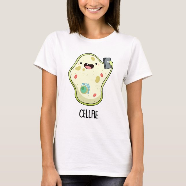 Cellfie Funny Biology Selfie Pun T Shirt (Framsida)