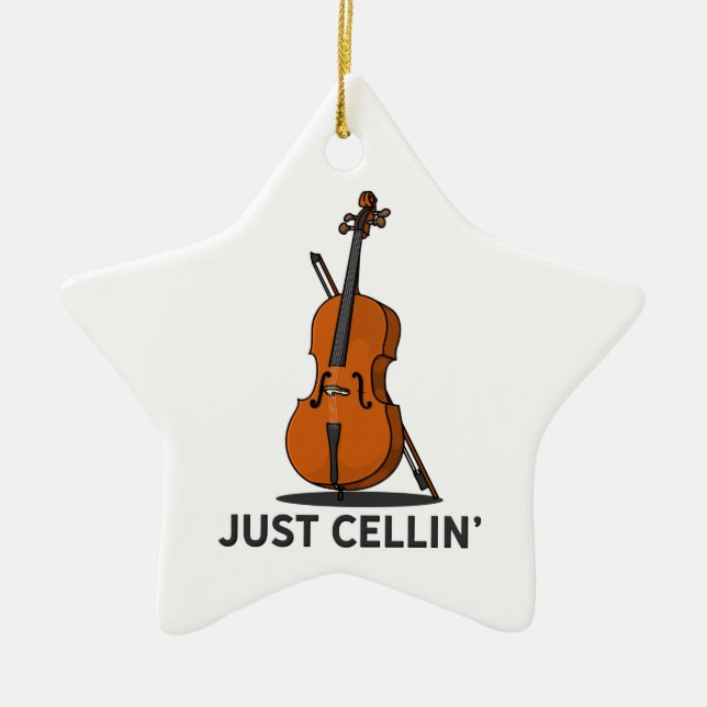Cellin Cellin Performance Music Cello Julgransprydnad Keramik (Framsidan)