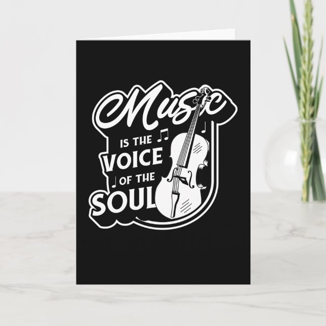 Cellin för Cello Musician String Instrument Gift Kort (Framsida)