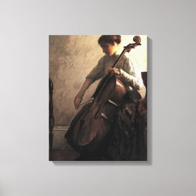 Cellist (av Joseph DeCamp) Canvastryck (Framsida)