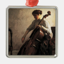 Cellist (av Joseph DeCamp) Julgransprydnad Metall