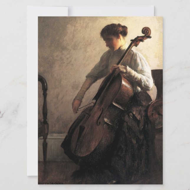 Cellist (av Joseph DeCamp) Kort (Framsida)