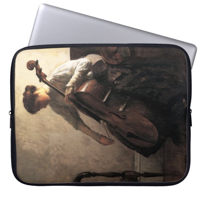 Cellist (av Joseph DeCamp) Laptop Fodral (Framsidan)