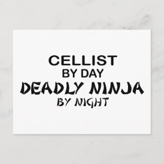 Cellist Deadly Ninja by Night Vykort