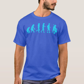 Cellist Evolution Gift Idea Cello Player Blue T Shirt