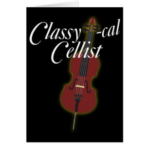 Cellist Flott-cal Hälsningskort