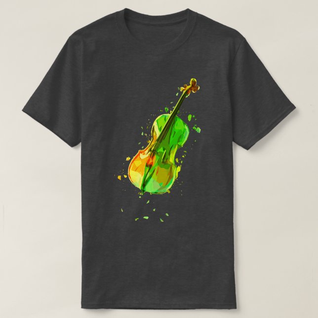 Cellist Gift Idea Cello Player Art 6 T Shirt (Design framsida)