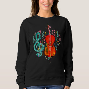Cellist Heart Treble Clef Musik noter Cello Player T Shirt
