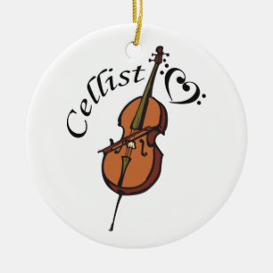 Cellist Julgransprydnad Keramik