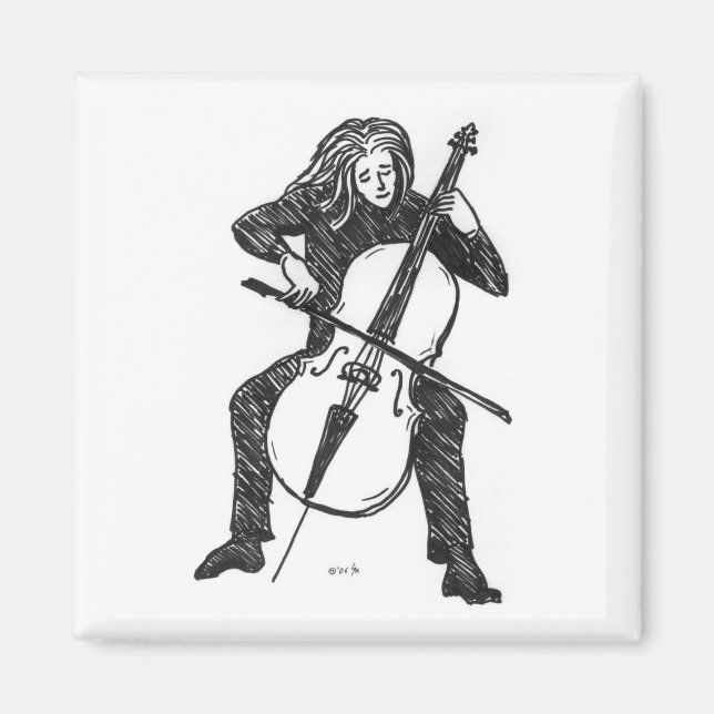 Cellist magnet (Framsidan)