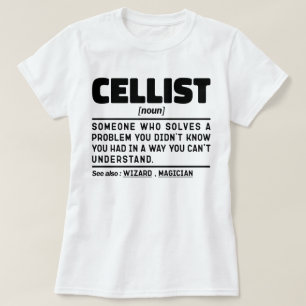 Cellist Noun Music Instrument Älskare Cello Player T Shirt