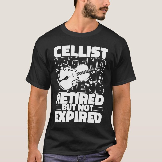 Cellist Retrött Orchestra Violincello Cello T Shirt (Framsida)